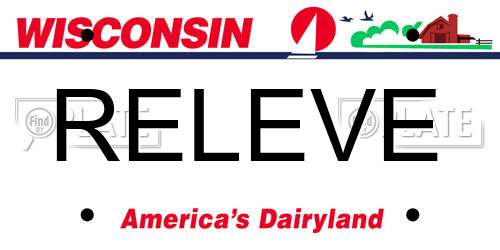 RELEVE Wisconsin License Plate