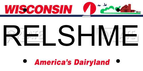 RELSHME Wisconsin License Plate