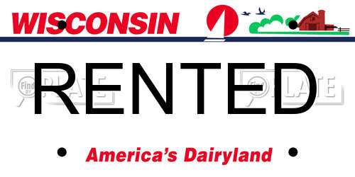 RENTED Wisconsin License Plate
