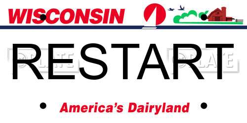 RESTART Wisconsin License Plate
