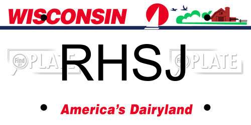 RHSJ Wisconsin License Plate