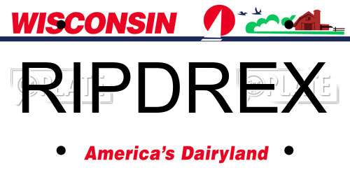 RIPDREX Wisconsin License Plate