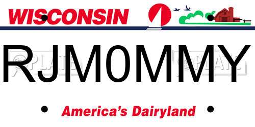 RJM0MMY Wisconsin License Plate