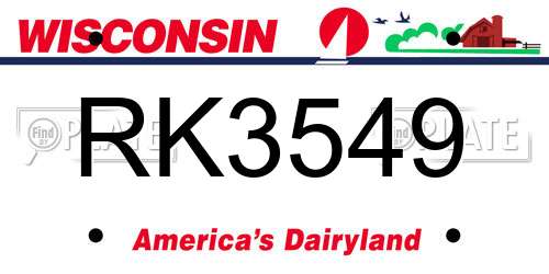 RK3549 Wisconsin License Plate