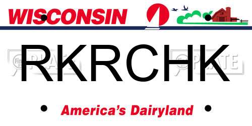 RKRCHK Wisconsin License Plate