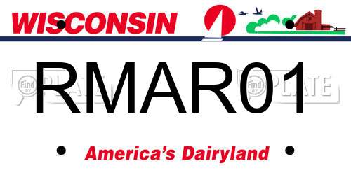 RMAR01 Wisconsin License Plate