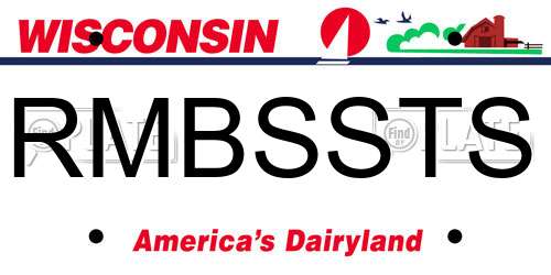 RMBSSTS Wisconsin License Plate