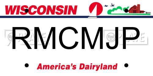 RMCMJP Wisconsin License Plate