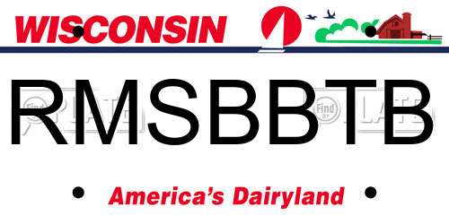 RMSBBTB Wisconsin License Plate