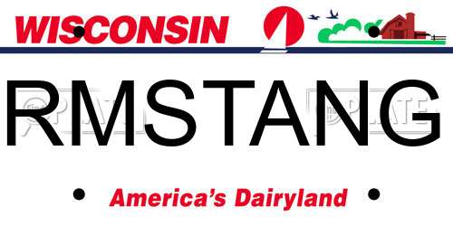 RMSTANG Wisconsin License Plate