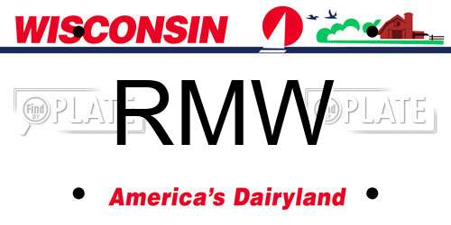 RMW Wisconsin License Plate