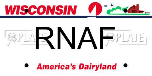 RNAF Wisconsin License Plate