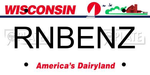 RNBENZ Wisconsin License Plate
