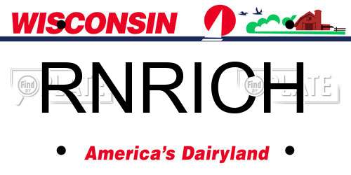 RNRICH Wisconsin License Plate