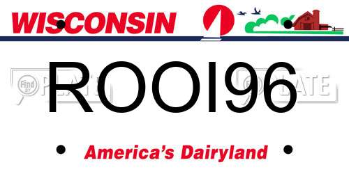 ROOI96 Wisconsin License Plate