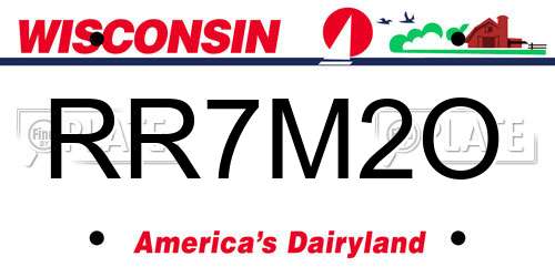 RR7M2O Wisconsin License Plate