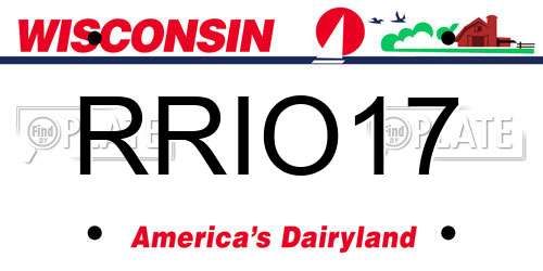 RRIO17 Wisconsin License Plate