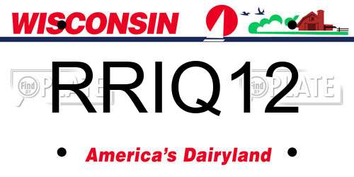 RRIQ12 Wisconsin License Plate