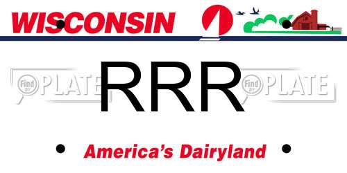 RRR Wisconsin License Plate