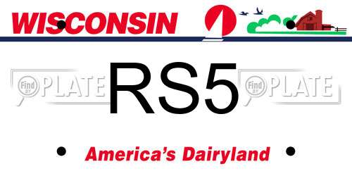 RS5 Wisconsin License Plate
