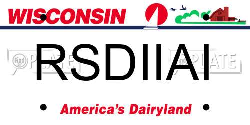 RSDIIAI Wisconsin License Plate