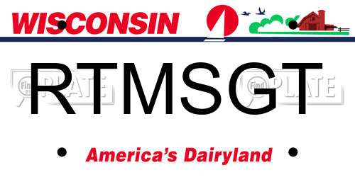 RTMSGT Wisconsin License Plate