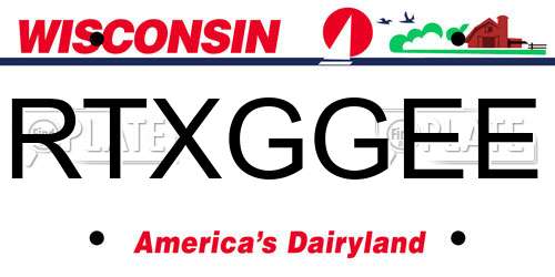 RTXGGEE Wisconsin License Plate