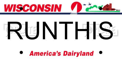 RUNTHIS Wisconsin License Plate