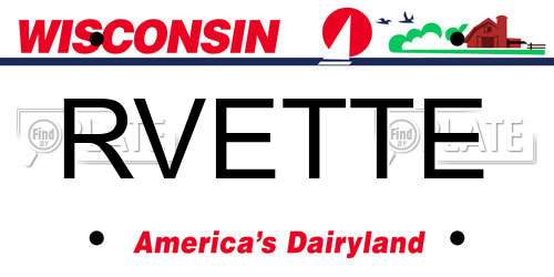 RVETTE Wisconsin License Plate