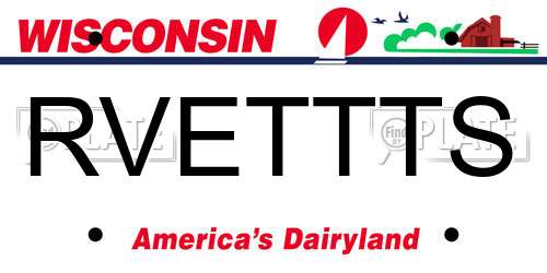 RVETTTS Wisconsin License Plate