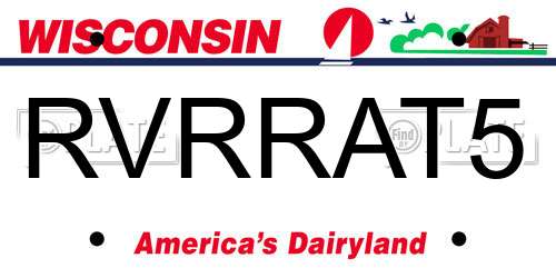 RVRRAT5 Wisconsin License Plate