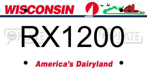 RX1200 Wisconsin License Plate