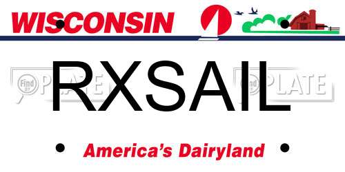 RXSAIL Wisconsin License Plate