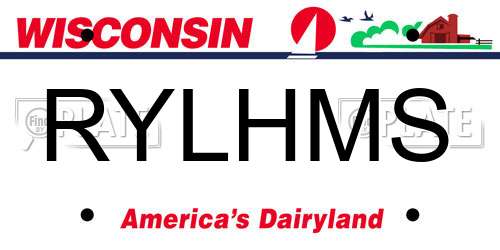 RYLHMS Wisconsin License Plate