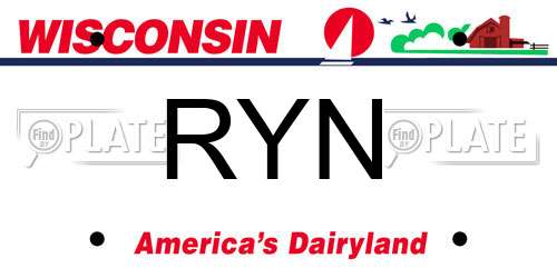 RYN Wisconsin License Plate