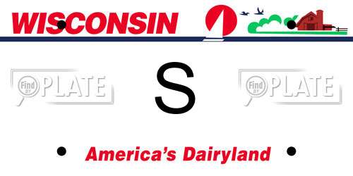 S Wisconsin License Plate