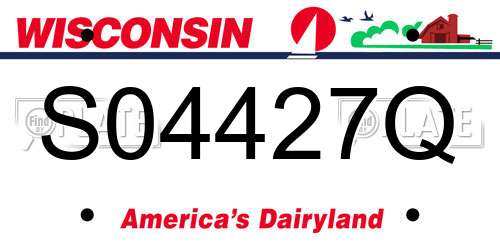 S04427Q Wisconsin License Plate