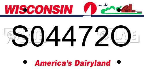 S04472O Wisconsin License Plate