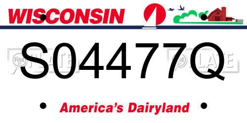 S04477Q Wisconsin License Plate