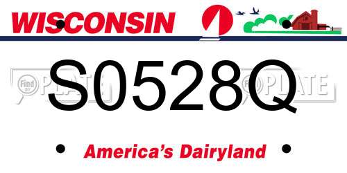 S0528Q Wisconsin License Plate