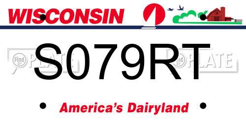 S079RT Wisconsin License Plate