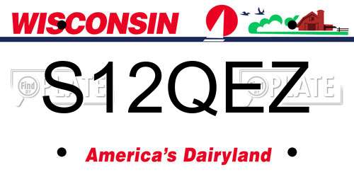 S12QEZ Wisconsin License Plate