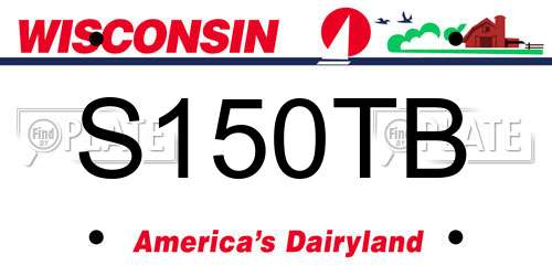 S150TB Wisconsin License Plate