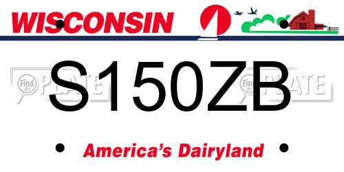 S150ZB Wisconsin License Plate