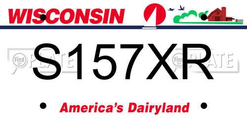 S157XR Wisconsin License Plate