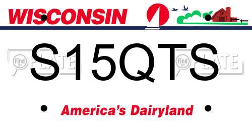 S15QTS Wisconsin License Plate