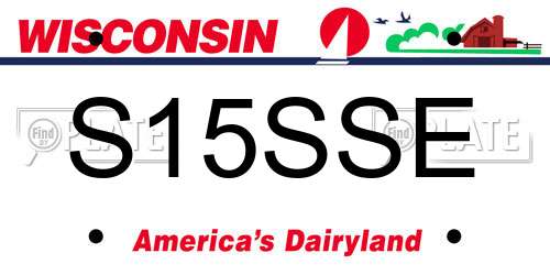 S15SSE Wisconsin License Plate
