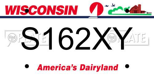 S162XY Wisconsin License Plate