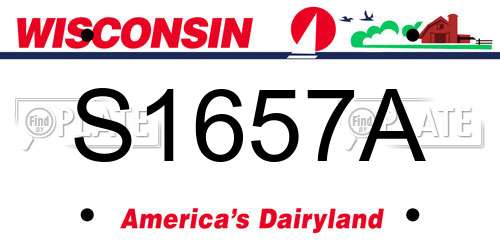 S1657A Wisconsin License Plate