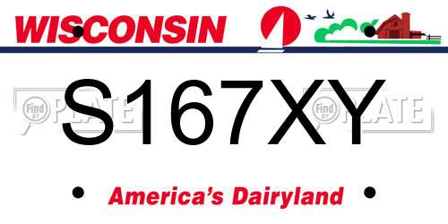 S167XY Wisconsin License Plate